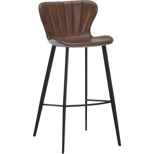 Arabella 40.5 inch Bravo Cognac / November Grey Barstool